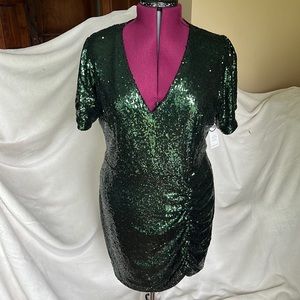 Fashion to Figure SS Sequin Crossover Dress